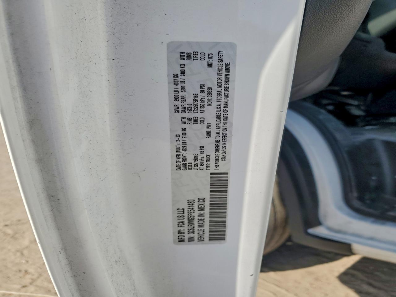 Ram Promaster 2500 Standard Image 12